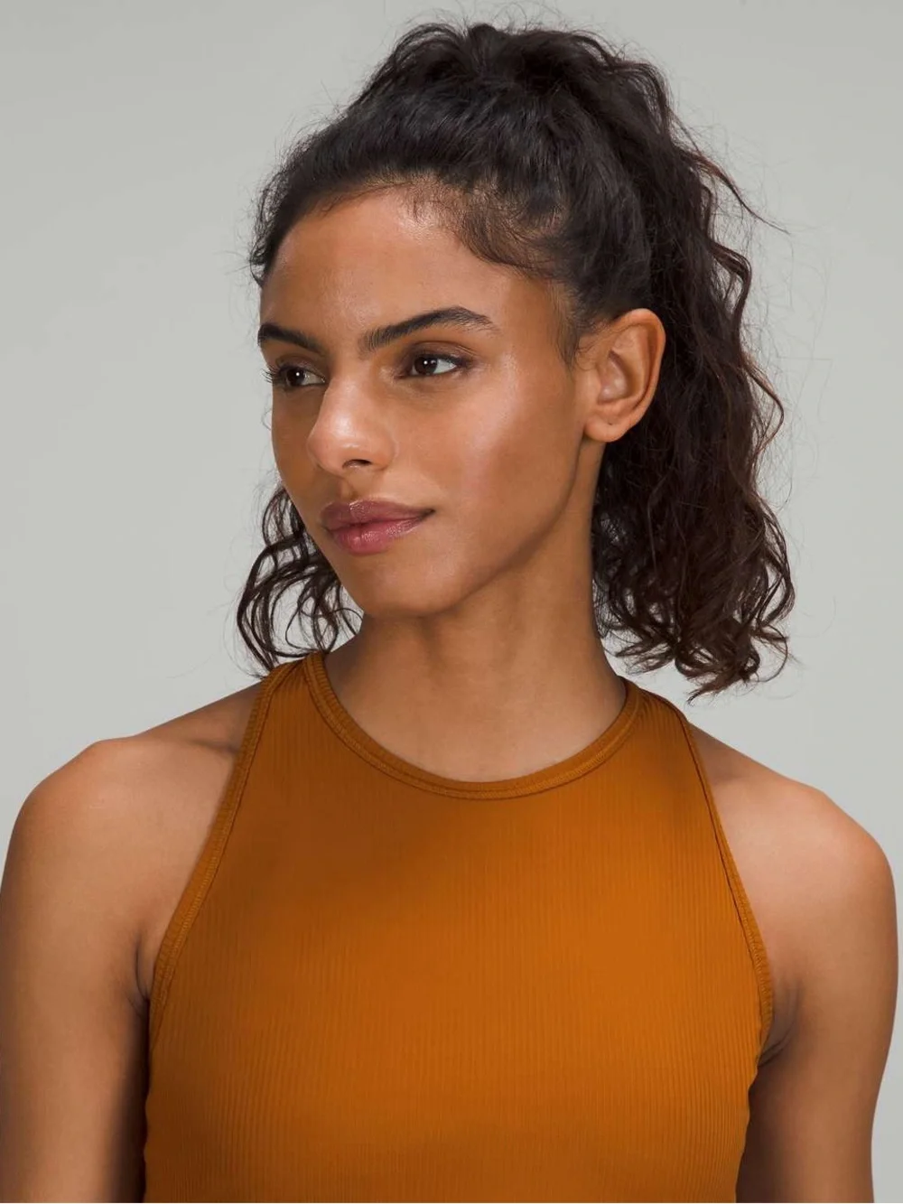 Lululemon Base Pace Ribbed Tank Top in Butternut Brown